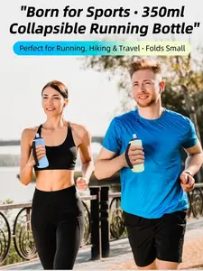 Sports Water Bottle - Large Capacity Foldable Portable Squeeze Bottle for Mountain Road Cycling and Outdoor Running