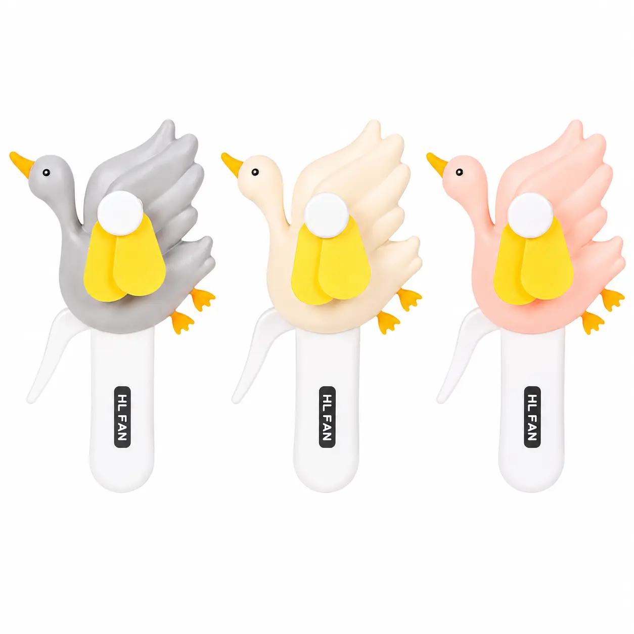 Cute Swan Handheld Mini Fan | Battery-Free Manual Bird Toy Fan for Kids, Summer Travel & Disney Theme Park Essentials