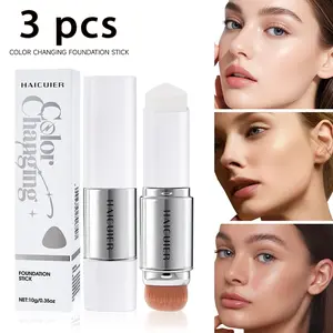 3-Piece Concealer Foundation Duo, High Coverage Waterproof Sweatproof, Gentle Skincare Non-Irritating, Mini Portable for Daily Use