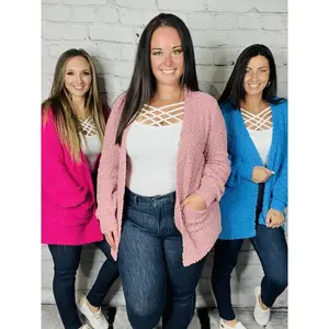 "Snuggle Season" Popcorn Cardigan w/ Pockets (Multiple Colors)