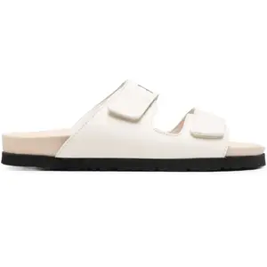 Palm Angels Logo Printed Off-White Beige Slide Sandals Size 40 (7M)
