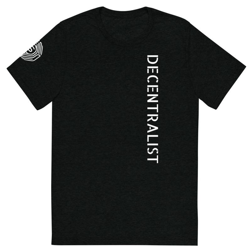 Short sleeve Decetralist t-shirt with logo (WHITE DESIGN)