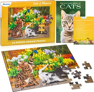 Dementia Puzzle 63 Large Pieces Jigsaw – Cats & Flowers