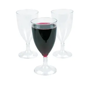 Bulk  75 Ct. Clear Plastic Wine Glasses