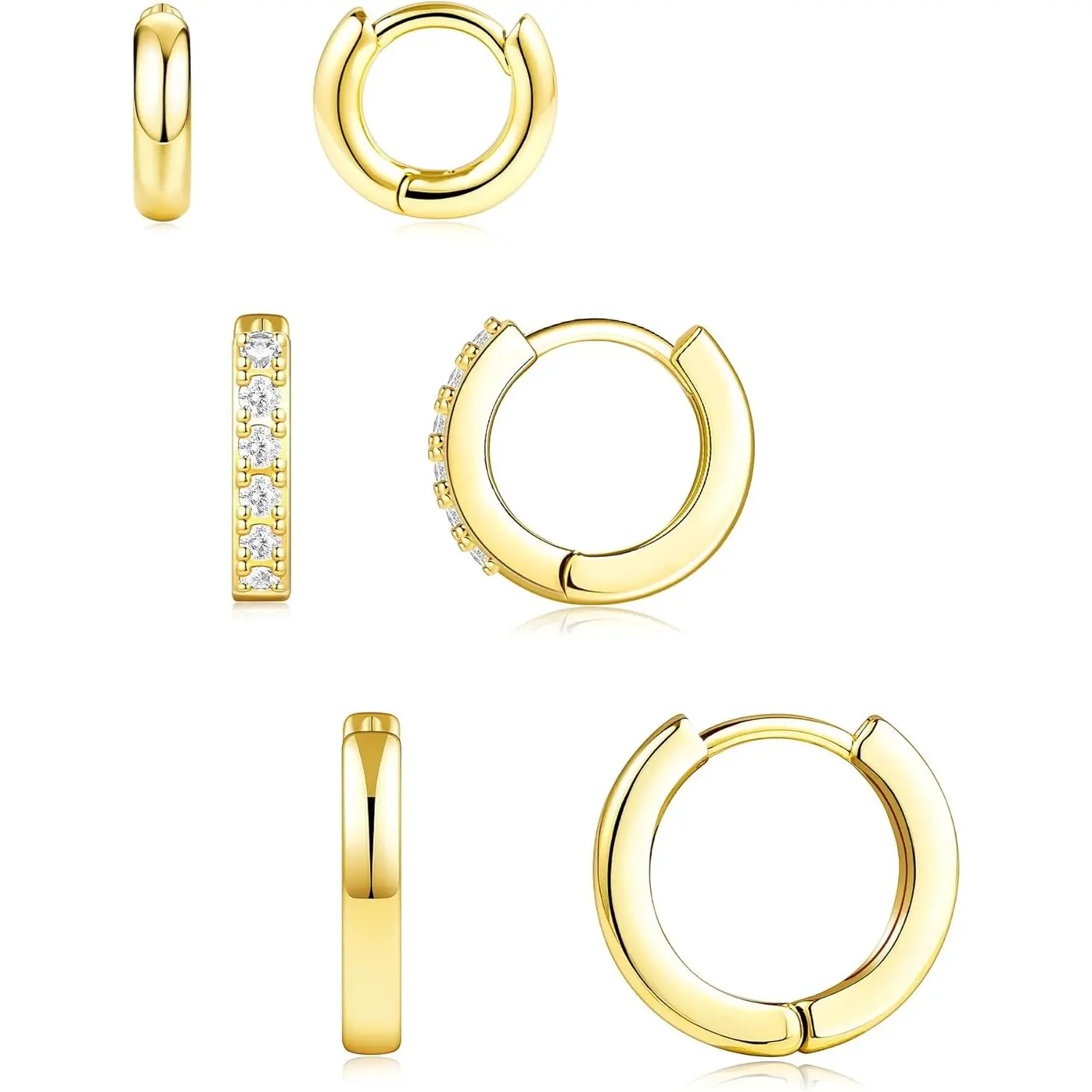 Gold-mix hoops 6 8 10