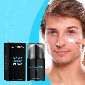 Men's Matte Foundation Cream Balm, Lightweight Concealer Coverage Long-Lasting Moisturizing Hydrating Brightening Makeup, Daily Use Facial Primer