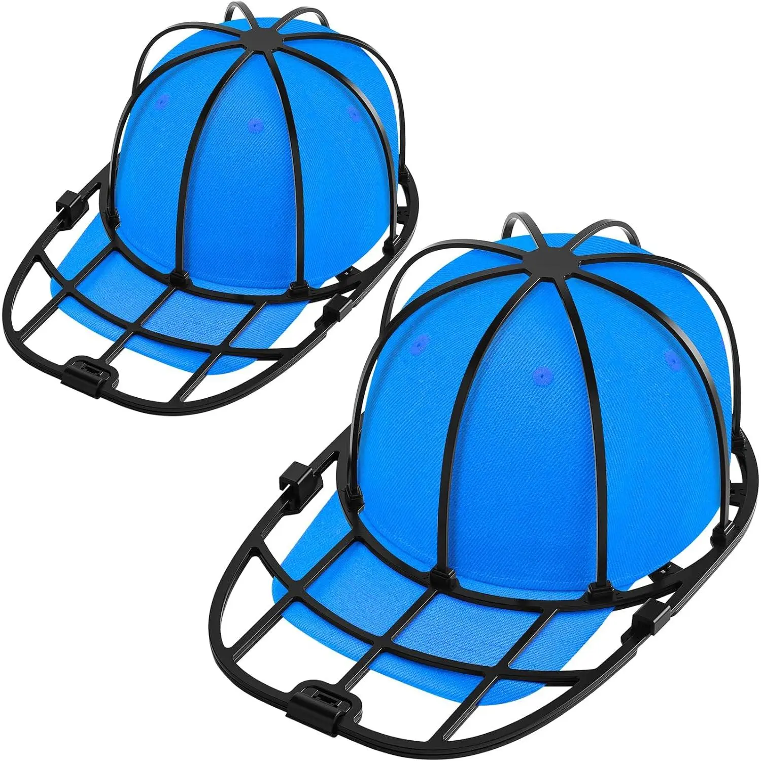 Hat Washer Cage,Hat Washer for Washing Machine and Dishwasher,Baseball Cap Washing Cage,Say Goodbye to Deformed Dirty Hats (Black 2 Pack)