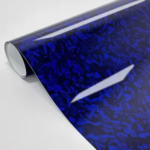 Forged Carbon Fiber Wrap for Cars, High Gloss Car Wrap Vinyl Roll, PVC Self-Adhesive Auto Decal Film Body Interior Wrapping Folie Stickers Coating 1ft x 10ft