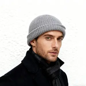 Thin Winter Beanie for Men & Women - Stretchable Knit Skull Cap Unisex Cuffed Hat Soft Insulating Material Perfect for Everyday Comfort