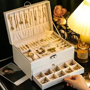 This 3 Layer Jewelry Box Finally Keeps Every Piece Visible and Untangled – Removable Trays for Rings Earrings Necklaces and Bracelets, Elegant Display Organizer That Makes Your Dresser Look Instantly Tidier