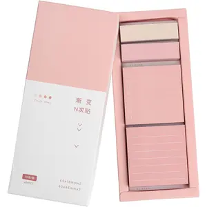 Lined Sticky Notes Set, 240 Sheets Pastel Sticky Note Pads, Self-Stick Index Tabs Cute Memo Notepads for School, Office and