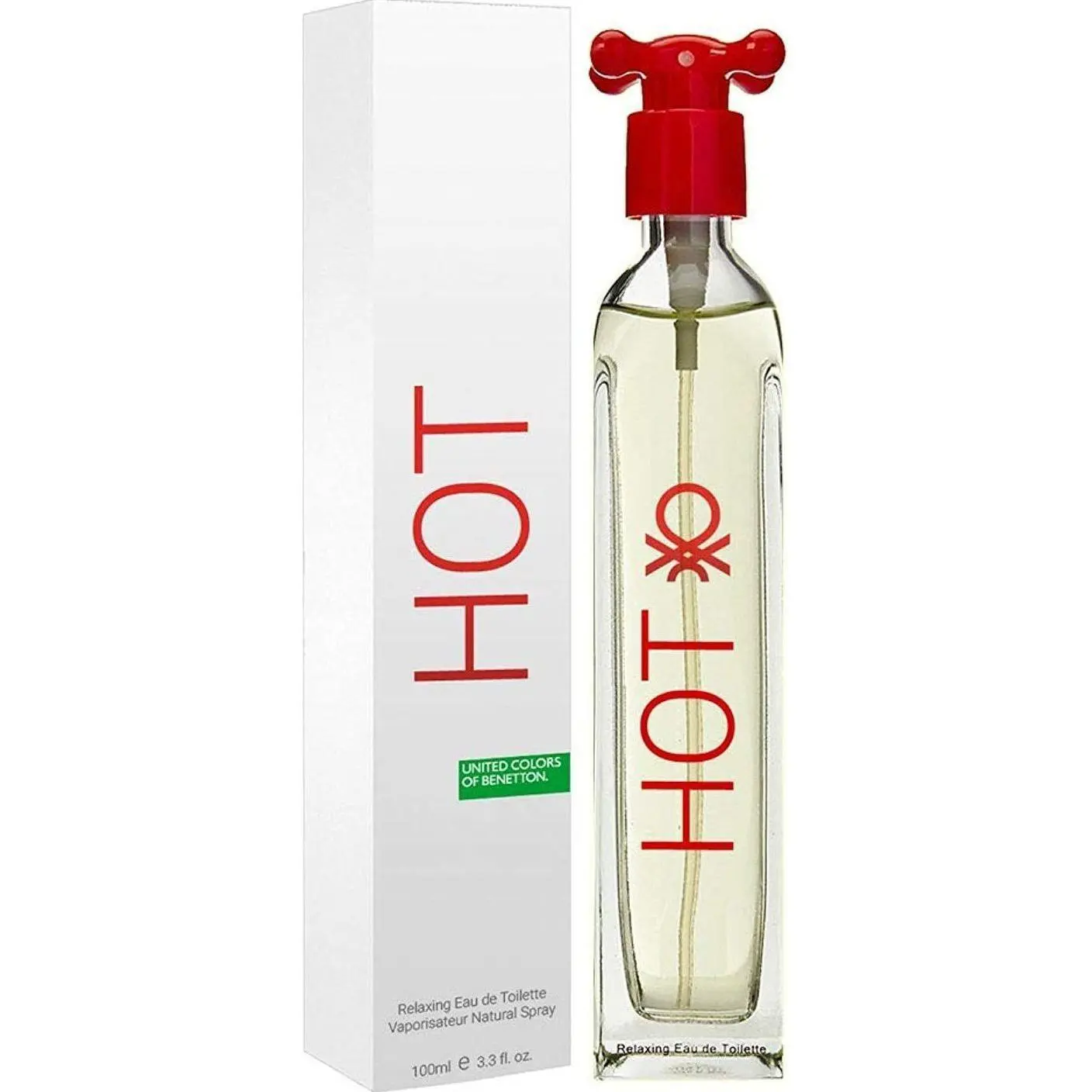 BENETTON GROUP HOT by UNITED COLORS Unisex Citrus Floral Long-Lasting EDT Perfume, 3.4 fl oz - Aromatic, Clean, Fruit-Based, Refreshing Longlasting Unisex Fragrance, New in Box, for Daytime Wear, Aromatic Unisex Fragrance
