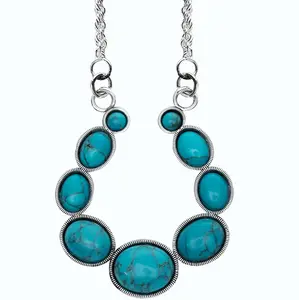 Squash Blossom Turquoise Pendant | Western Squash Blossom Necklace