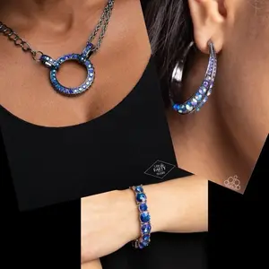 Blue set $15! Blue necklace, blue earrings and blue bracelet