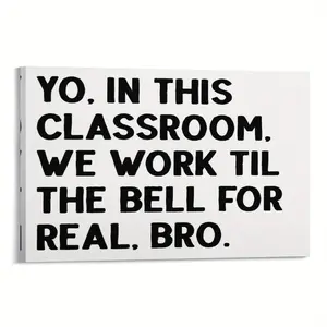 2D Flat, Classroom Rules Expectation Poster, Middle School Math Class Sign, High School English Classroom Decor, Funny Science Art Music Teacher Gift Poster for Bedroom Living Room Office Decor