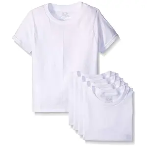 FRUIT OF THE LOOM Boys' 5-Pack White Crew Neck T-Shirts, Men's Underwear Tops