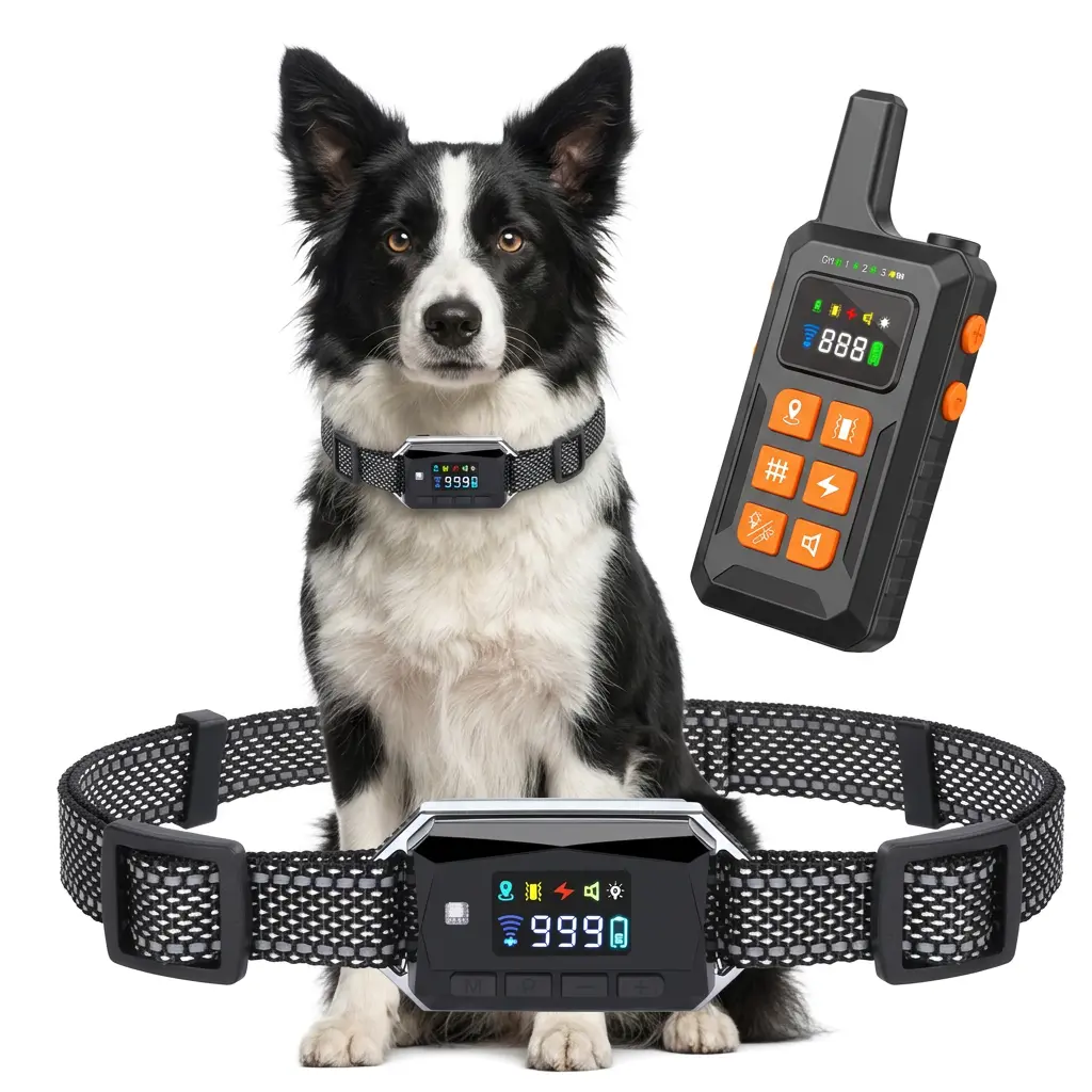 [NEW YEAR]  Dog GPS Tracker & Remote Control System with 9990 Model Number for Enhanced Pet Safety and Tracking