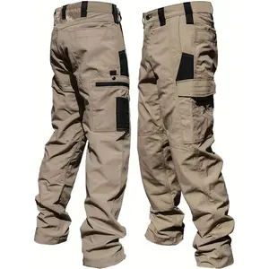 Men’s Tactical Work Pants – Durable, Quick-Drying, Multi-Pocket Design, Suitable for Hiking and Outdoor Exploration (Belt Not Included), Camping Gear