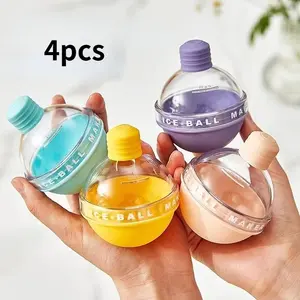 4pcs Small Light Bulb Ice Ball Molds, Perfect for Creative DIY Projects & Party Favors, Durable Plastic Material, Easy-To-Use Design