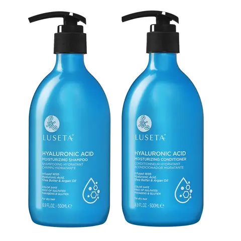 Luseta Moisturizing Shampoo & Conditioner Set with Hyaluronic Acid and Shea Butter for Dry and Damaged Hair