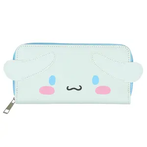 Sanrio Hello Kitty And Friends Wallet Women's Cinnamoroll 3D Ears Faux Leather Zip Up Wallet