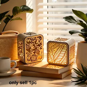 1pc Wooden Decorative Storage Box Card Box with Lid, for Home Organization And Storage, Jewelry Boxes