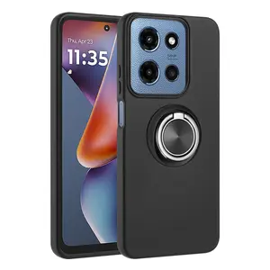 For Motorola Moto Edge 2025 Military-Grade Shockproof Cover, with Ring Holder Kickstand Rotatable