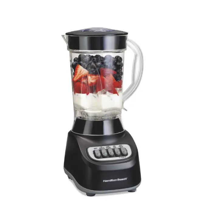 Hamilton Beach Smoothie Blender, 48 oz BPA-Free Jar 650 W 12-Function Countertop Blender for Kitchen, Black