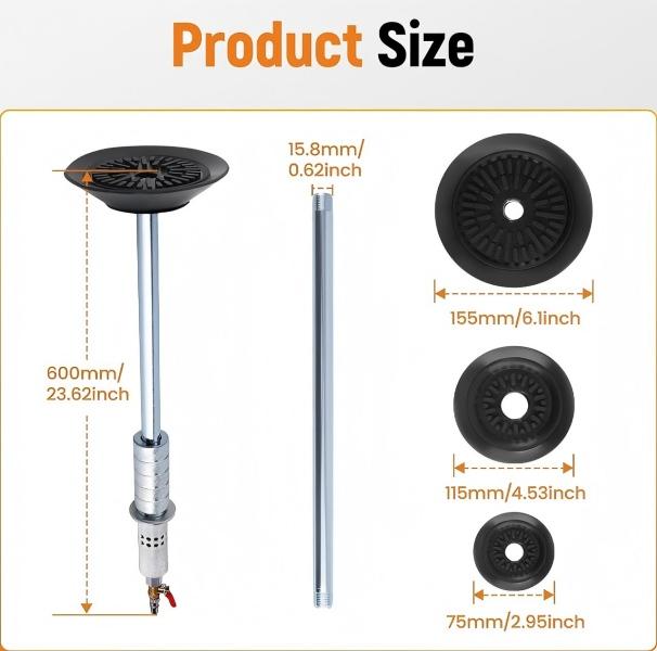Upgraded Pneumatic Car Dent Puller Kit with Slide Hammer & 3 Sizes Suction Cups, Auto Body Dent Repair Tool, Multi-Function Manual Tool Accessory