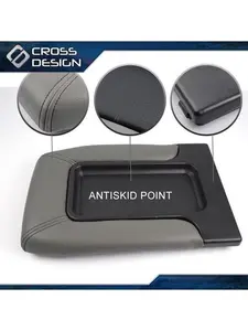 CROSSDESIGN Fit For 99-07 Silverado Sierra Avalanche Gray Center Console Lid Arm Rest Latch
