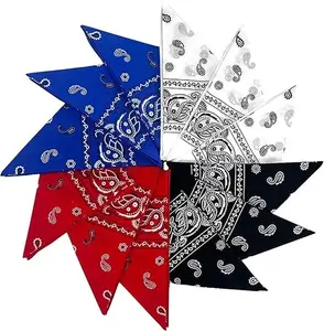 12PCS Bandanas 12"X 22" Double Sides Printed Unisex Kerchief Multifunctional Outdoor Square Handkerchief for Women Men ﻿
