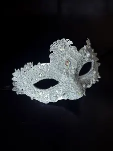 Brocade Mask - Silver Brocade Mask - Silver