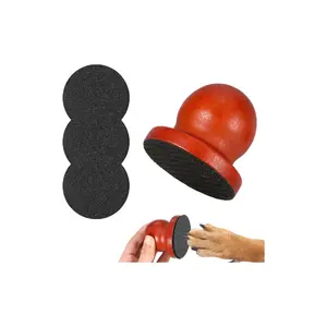 Dog Nail File for Wooden，Dog Scratch Pad for Nails with 3 Replaceable Sandpaper,Suitable for Pet Stores, Home Cats and Other Small Pets to Use (Scarlet)