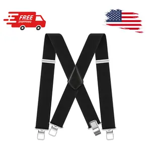 Classic Mens Heavy-Duty Suspender: 2-Inch Wide, Sturdy Clips, X-Back