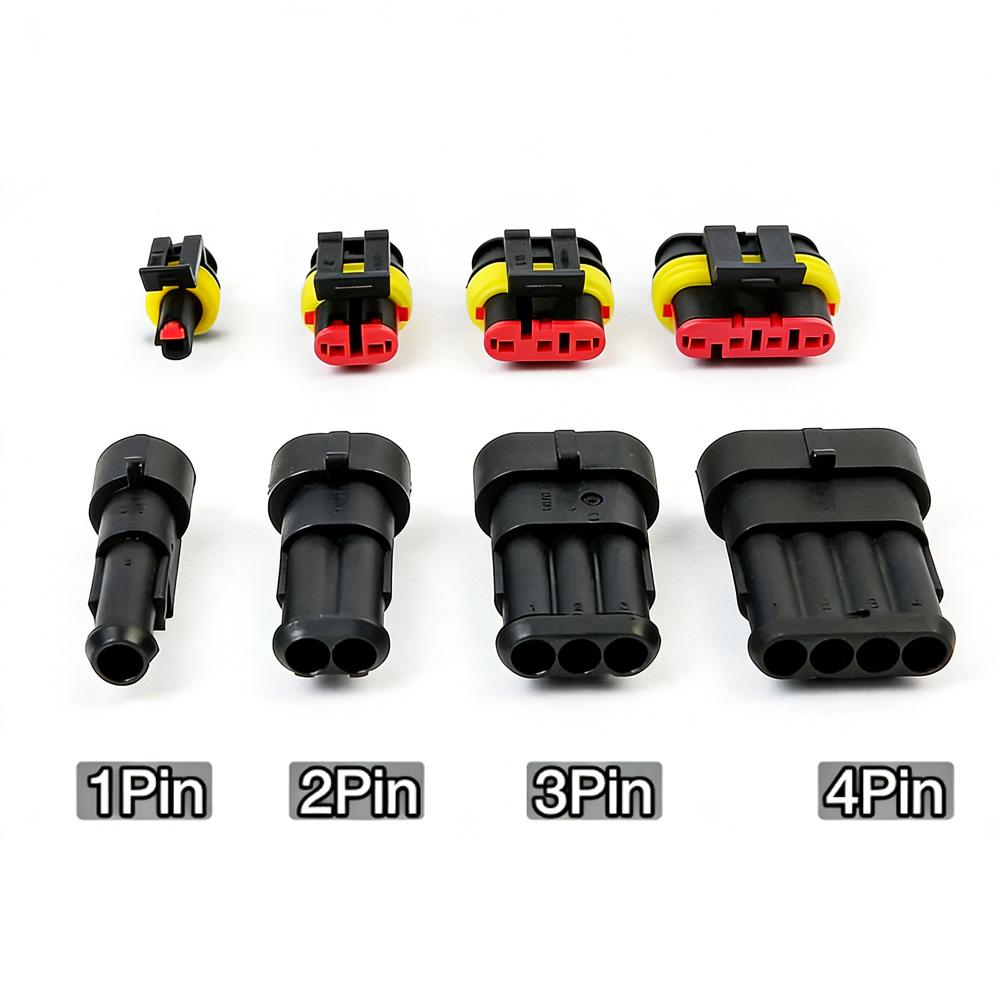 352pcs car electrical connector terminals car cable plug 1-4 pin assortment, no battery