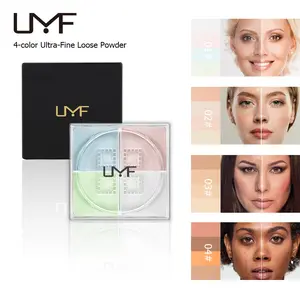 UMF Ultra-Fine Loose Powder 4-Color Matte Oil Control Waterproof Pro-Proof Longlasting 16h Makeup Powder 20g Compact for Flawless Finish Flawless