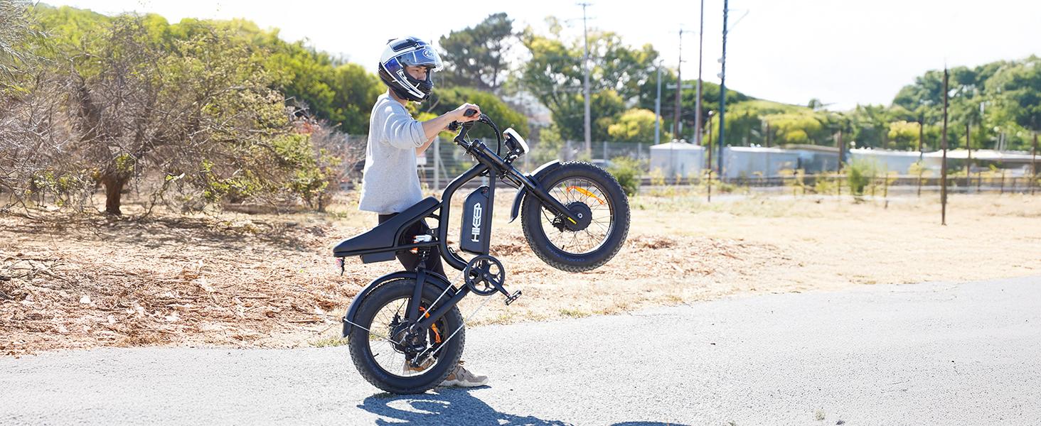 HiKeep K6-T Electric Bike for Adults - 16/20 Inch Fat Tire Ebike, 750W/Peak 1500W Motor Ebike, 48V15.6AH Detachable Battery, 4 Riding Modes Electric Dirt Bike