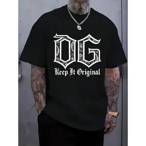 Unisex OG Graphic T-Shirt “Keep It Original” Print, Casual Streetwear Short Sleeve Crew Neck Tee, Soft Breathable Fabric, Classic Old English Letter Design, Comfortable Everyday Top for Men and Women