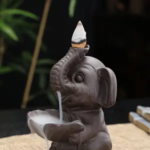1pc Elephant Reverse Flow Incense Burner for Home Decor, Smells Like Incense, Perfect for Halloween, Hanukkah, Christmas, Easter, Thanksgiving