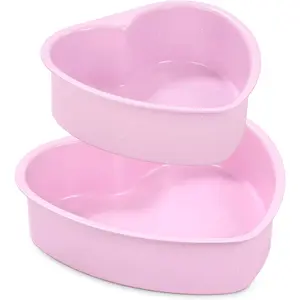 Heart Shaped Cake Pans Nonstick Cake Pan for Baking Stainless Steel Small Large Heart Molds Set
