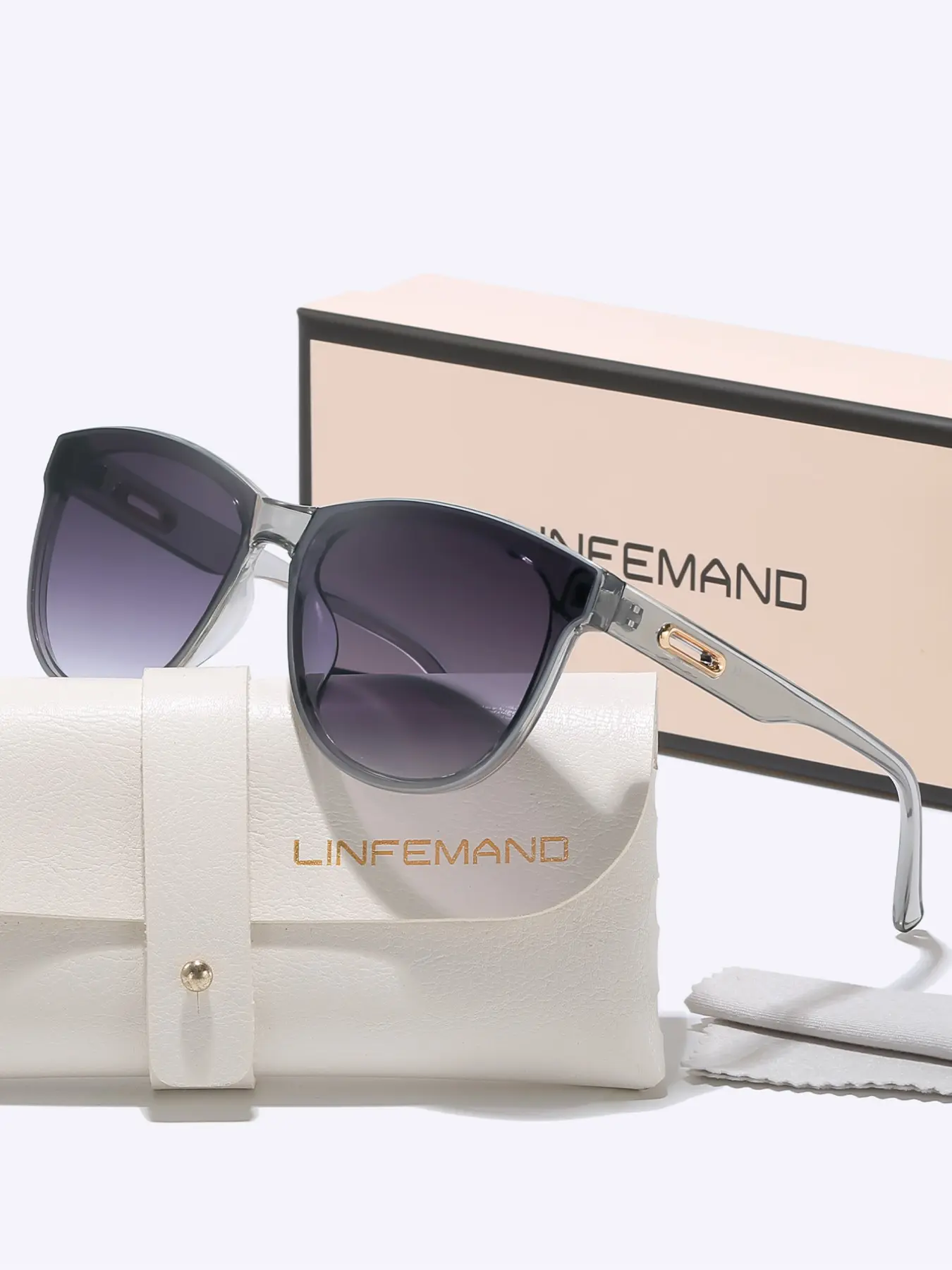 Linfemand Classic Oval Cat Eye Sunglasses Uv400, Modern 