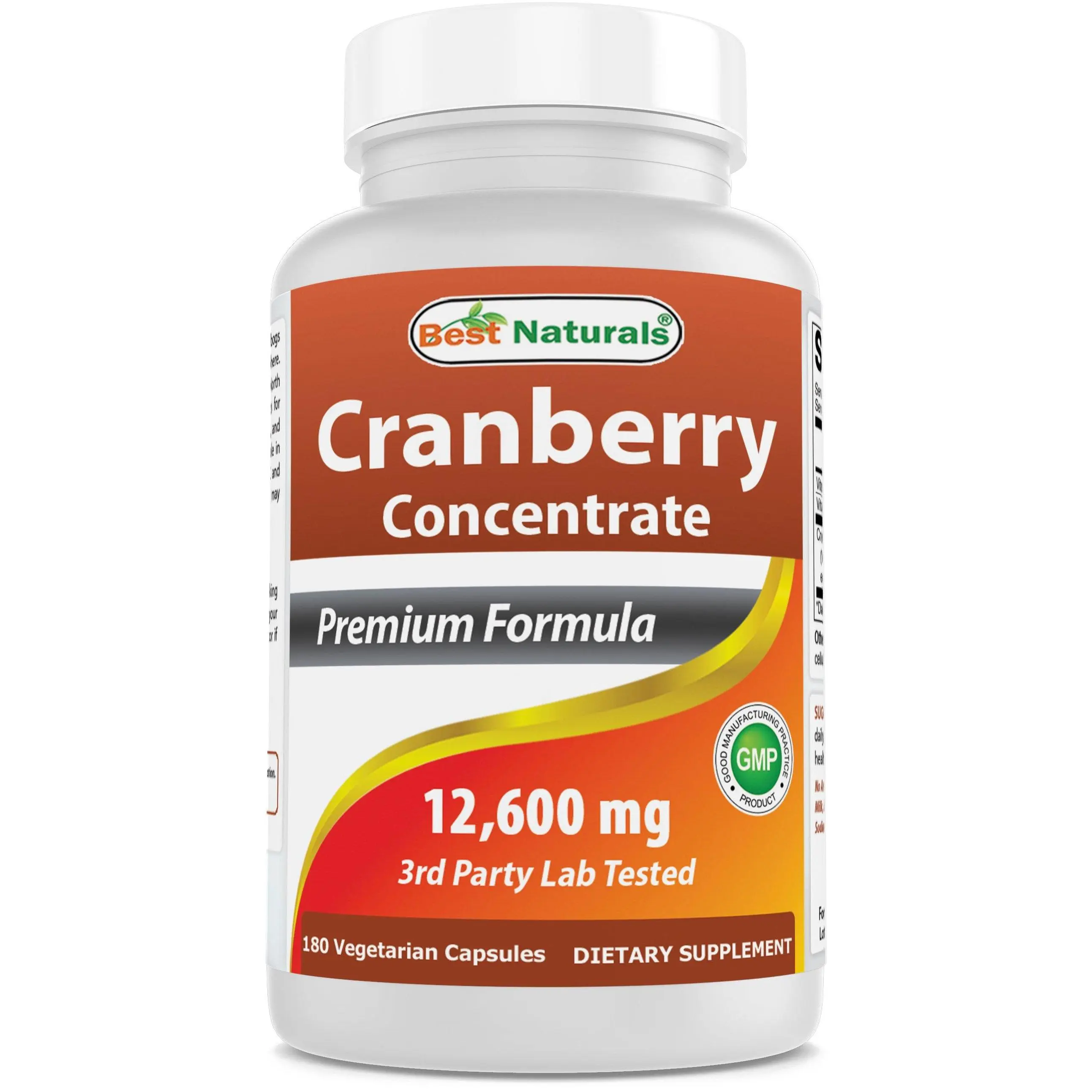 Best Naturals Cranberry Concentrate 12600 mg 180 Vegetarian Capsules