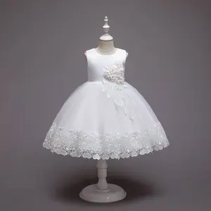 Spring Children's Dress Princess Dress Long-sleeved Piano Performance Dress Flower Girl Host Evening Dress Birthday Style