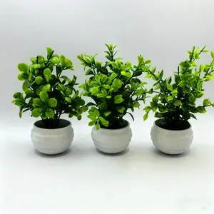 3pcs Artificial Potted Plants, Ideal for Weddings, Birthdays, Home Decor, Includes Container, Table Centerpiece, Photo Props