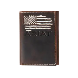 Ariat Distressed American Flag Trifold Wallet A3553934