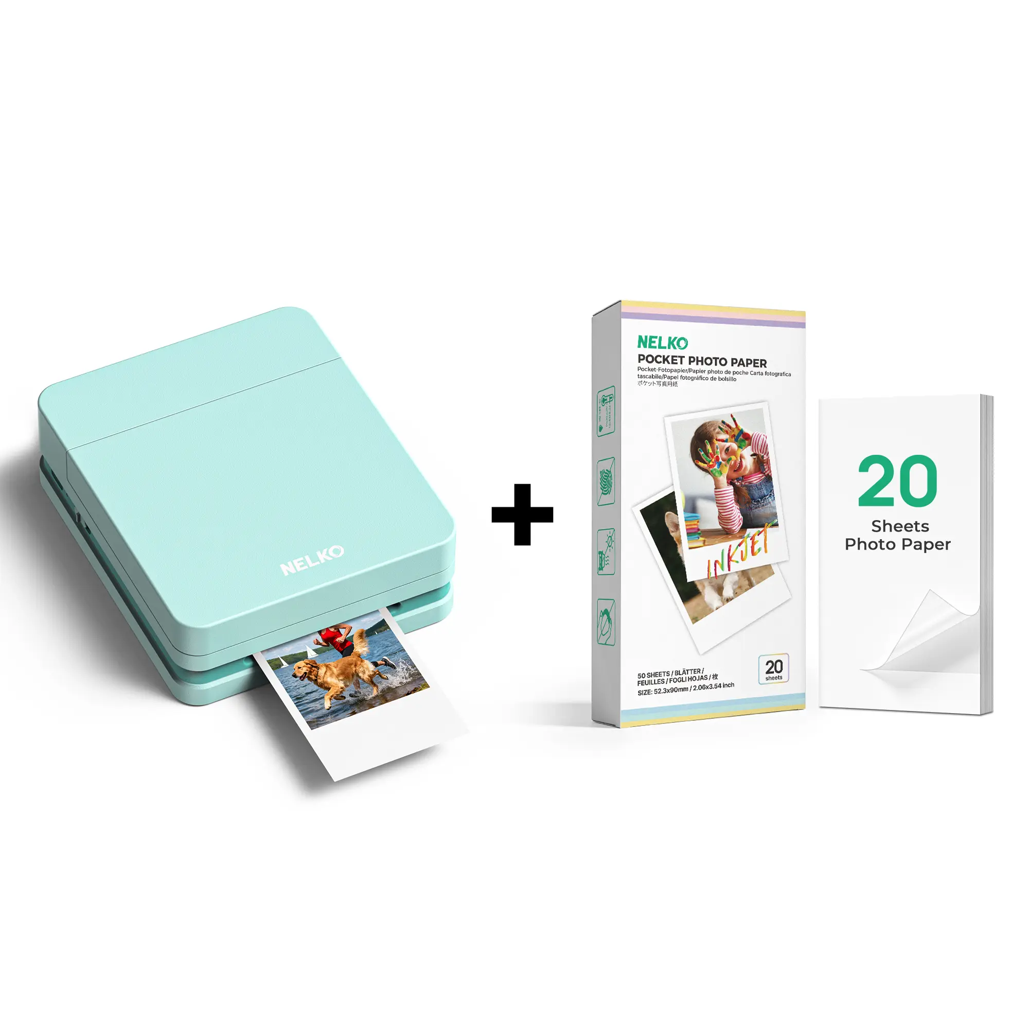 PP01 Green+20 Sticky Photo Sheets