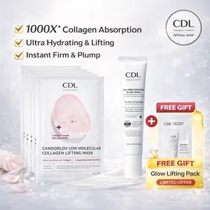 [Candorlov] Collagen Lifting & Boosting Bundle | Skin Lifting, Wrinkle Reduction, and Skin Elasticity | 50mL & 30g Sheet Mask Collagen Hyaluronic Acid Gentle Cream Intensive Hydrating