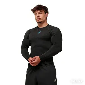 New Running Sports Long Sleeve, Breathable Slim Fit Stretch Workout Casual Fitness Top for Men Women