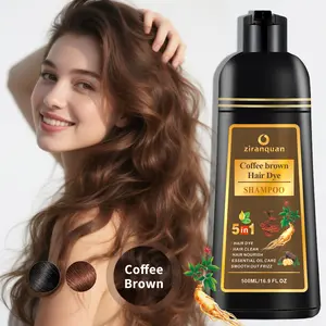 Coffee Brown 5-in-1 Hair Dye Shampoo | Polygonum Multiflorum & He Shou Wu | 15-Minute Gray Eraser | Ammonia & Paraben-Free | Long-Lasting Up to 3 Months (16.9fl oz) Haircare