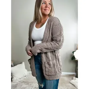 Chenille Cable Knit Cardigan